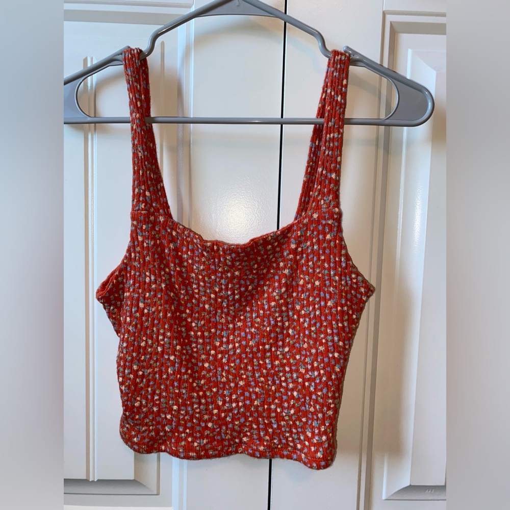 American Eagle Cropped Square Neck Tank